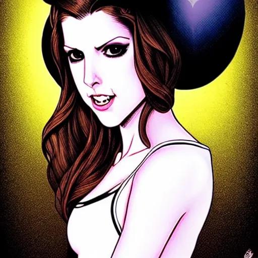 Image similar to beautiful Anna Kendrick Zatanna DC Comics on stage, wearing a top hat, symmetrical face symmetrical eyes, beautiful smile, intricate details, atmospheric, art by eiichiro oda, Joshua Middleton art