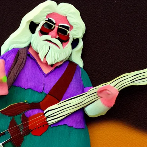 Image similar to jerry garcia claymation. deviantart, artstation