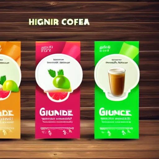 Image similar to banner template green color, high contrast, juice, coffee packaging label template