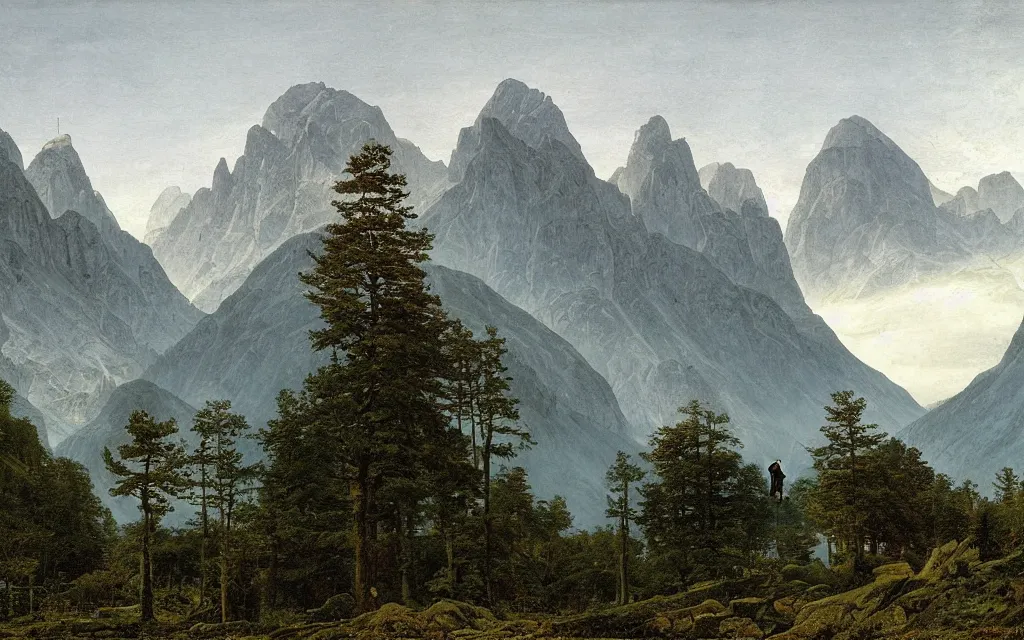 Image similar to berchtesgaden by caspar david friedrich