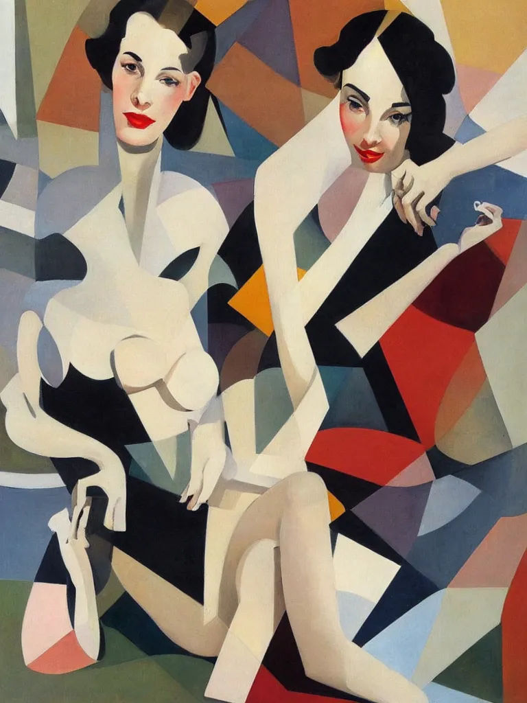 Image similar to shaded cubism, oil painting by coby whitmore
