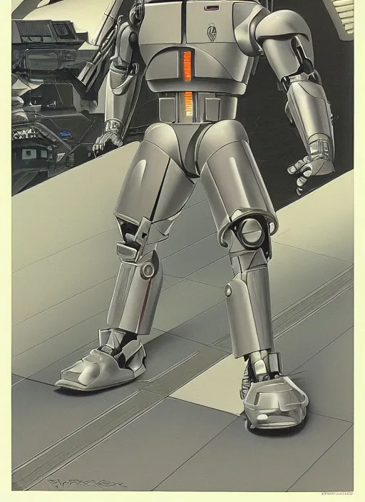 Prompt: Robocop by Ralph Mcquarrie, highly detailed, sharp focus, illustration