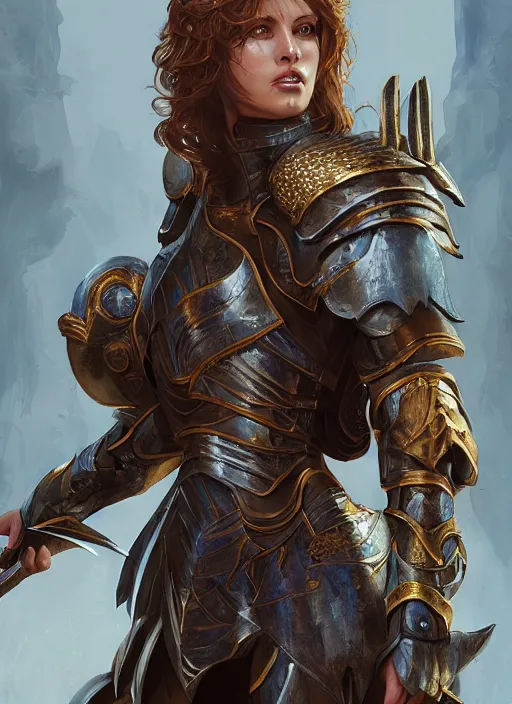 Prompt: portrait of rachel welch as a legendary knight warrior, hyper detailed, digital art, trending in artstation, cinematic lighting, studio quality, smooth render, unreal engine 5 rendered, octane rendered, art style by klimt and nixeu and ian sprigger and wlop and krenz cushart.