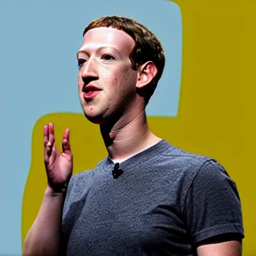 Image similar to yellow and porous skin, Mark Zuckerberg has bright yellow and porous looking skin, yellow skin, pourous skin