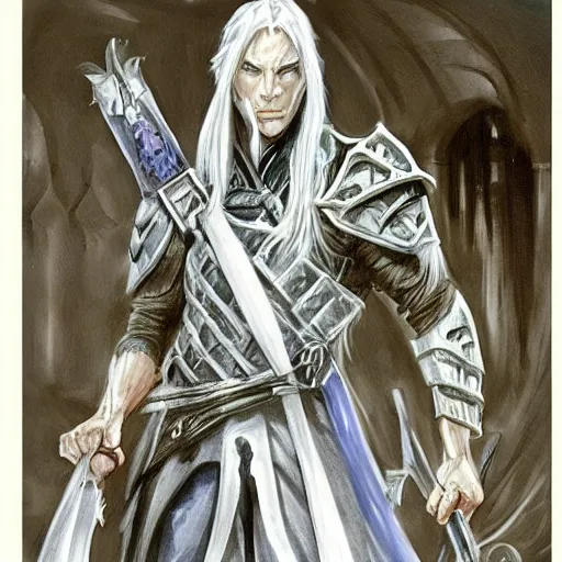 Prompt: drizzt do'urden, concept art, very detailed