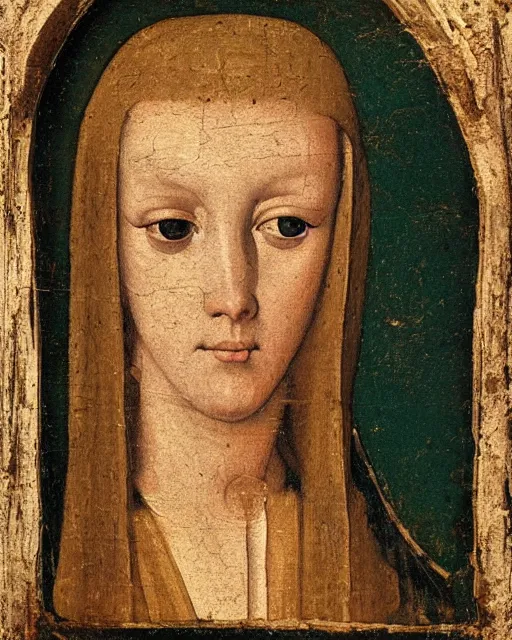 Image similar to a 1 5 th century medieval oil painting of a an iphone on a wireless charger, c. 1 4 7 8. high quality scan