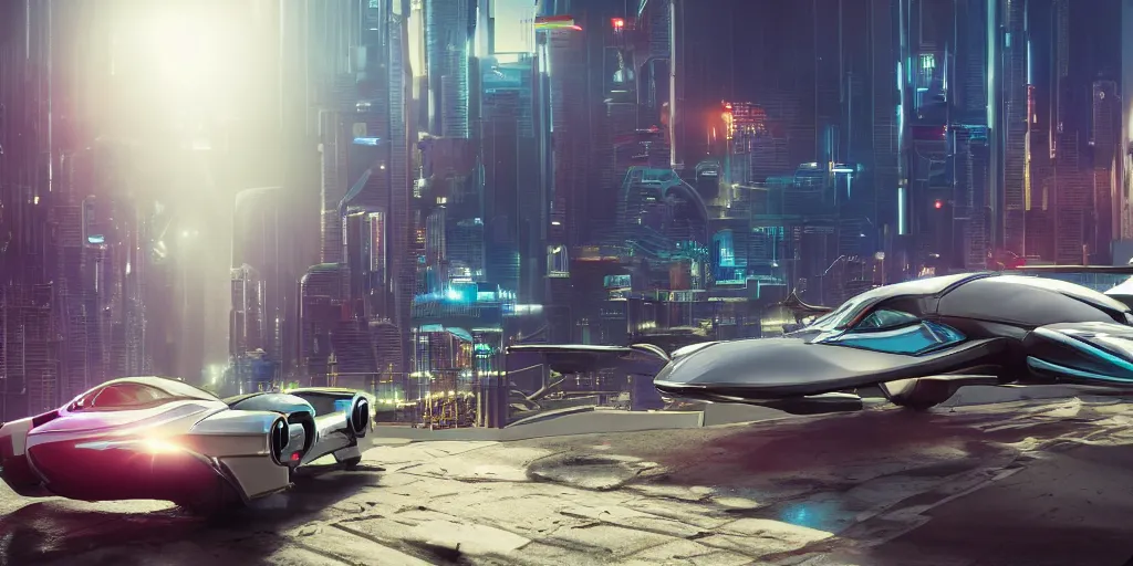 Image similar to photorealistic Flying Cars on cyberpunk roads. daylight. sunlight. lens flare. light fixtures. 8K. detailed. photorealism. artstation. 25mm f/1.7 ASPH Lens. ultra realistic H 768