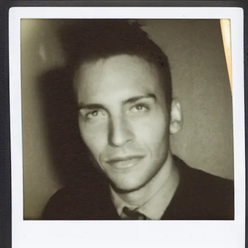Image similar to polaroid image of an attractive man