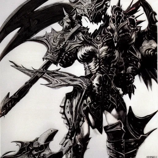 Prompt: Final Fantasy dragoon by Frank Frazetta