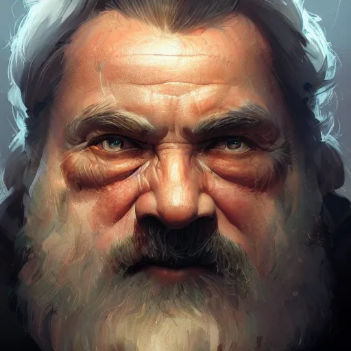 Prompt: a portrait of dwarf, intricate, headshot, highly detailed, digital painting, artstation, concept art, sharp focus, cinematic lighting, illustration, art by greg rutkowski, cgsociety