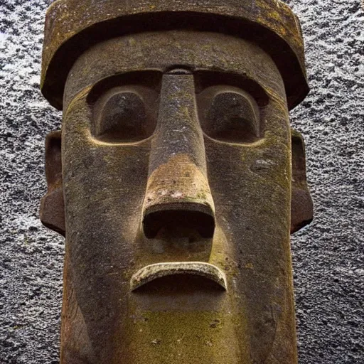 Image similar to icon design of a moai from easter island