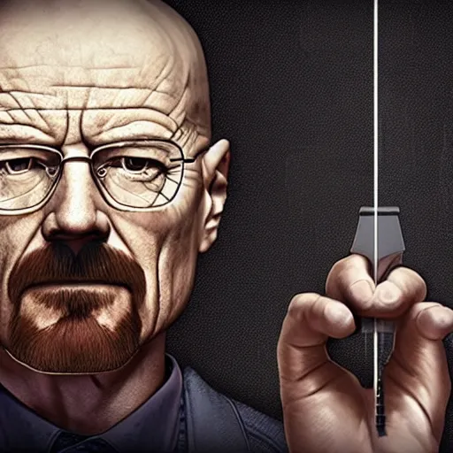 Image similar to Walter White on the cover of a PS4 game