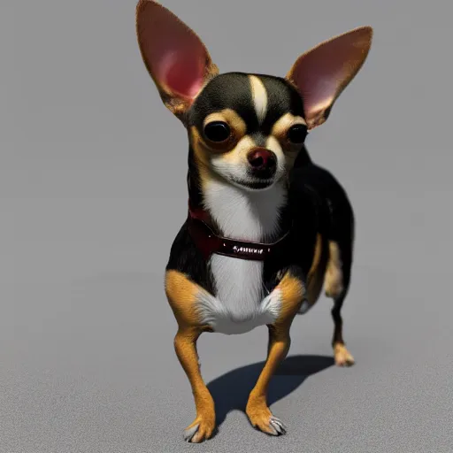 Prompt: chihuahua in style of pow patrol, render, high quality