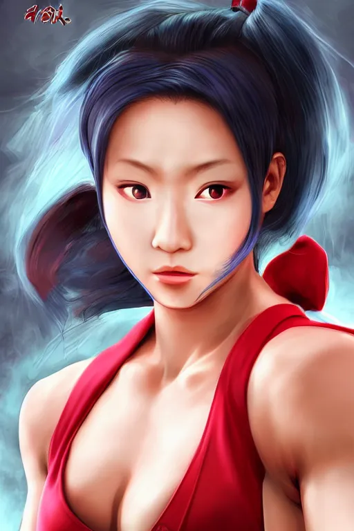 Image similar to Chun-Lil from Street Fighter , pretty face, ultra detailed, digital art, 8k ,character ,realistic, portrait, hyperrealistic