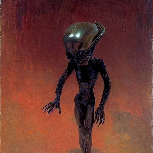 Image similar to alien by ilya repin