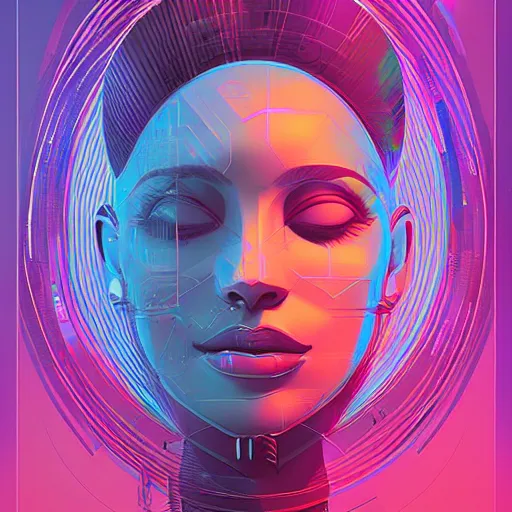 Image similar to a goddess by Petros Afshar and Beeple