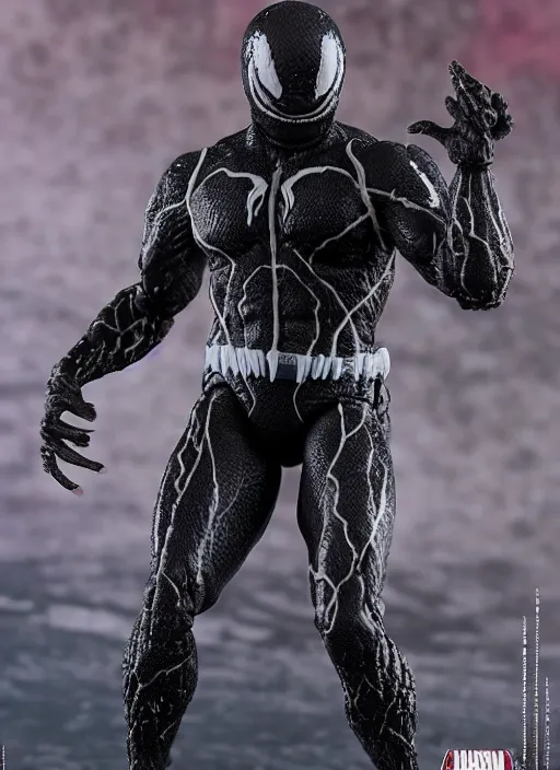 a hot toys figure of venom, figurine, detailed product, Stable Diffusion