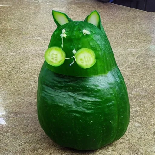 Prompt: cucumber cat