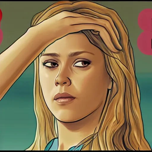 Image similar to shakira in ( a scanner darkly ) movie