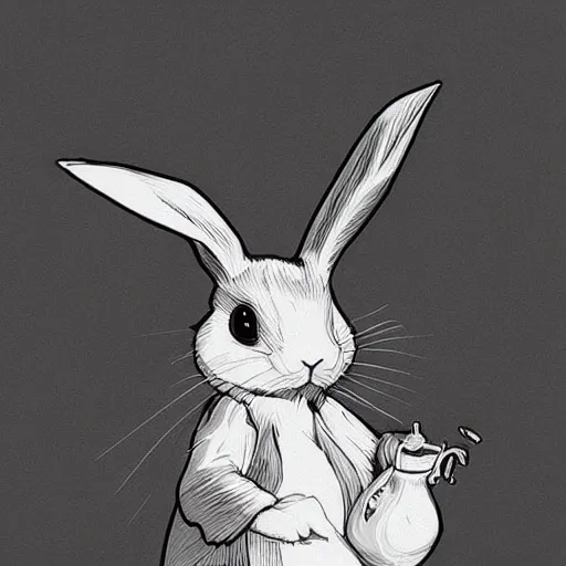 Prompt: “ Follow the white rabbit, concept art, wisdom, modernism, digital art, ultra detailed, HD Artstation”
