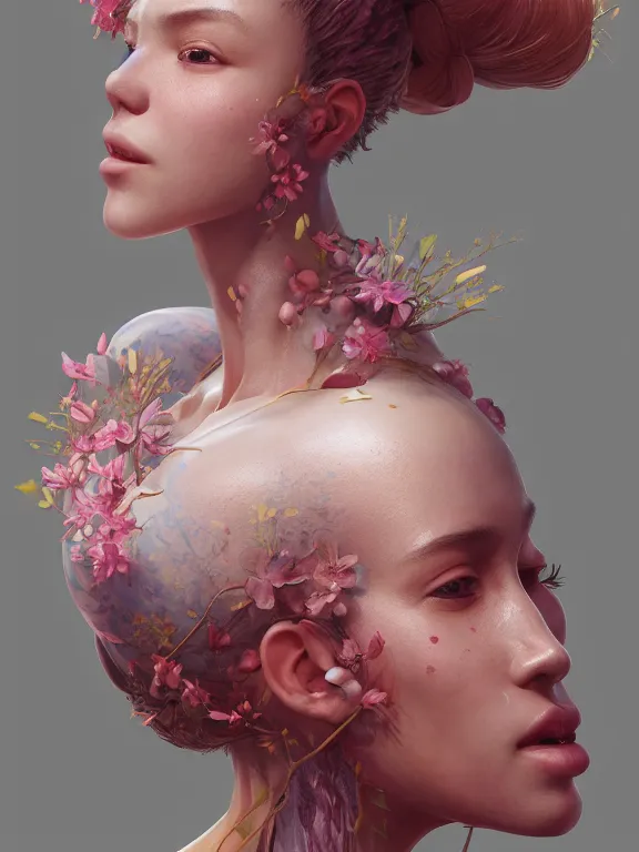 Prompt: sakura, au naturel, hyper detailed, digital art, trending in artstation, cinematic lighting, studio quality, smooth render, unreal engine 5 rendered, octane rendered, art style by klimt and nixeu and ian sprigger and wlop and krenz cushart