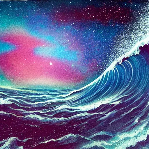 Image similar to cosmic tidal wave