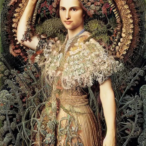 Image similar to portrait of natalie portman by ernst haeckel