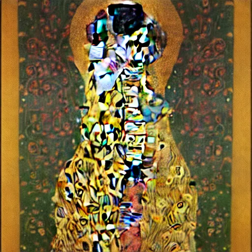 Image similar to samadhi, by Gustav Klimt