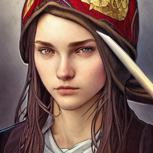 Prompt: a realistic wizard teenager wearing a wizard cap, sharp focus, illustration, art by artgerm and greg rutkowski and alphonse mucha - n 6