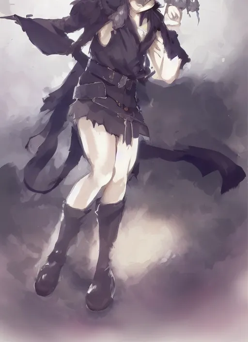 Image similar to a thief in the style of krenz cushart