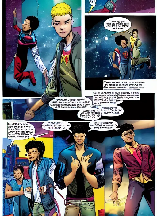 Image similar to justice smith comic 4k high details