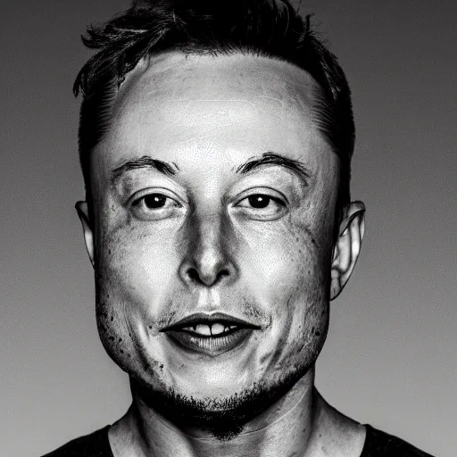 Image similar to photo inside a cavern of a wet reptilian humanoid rapper elon musk partially hidden behind a rock with black eyes open mouth and big teeth