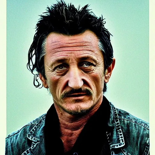 Image similar to “ sean penn retro minimalist portrait by jean giraud, moebius, sharp, smooth face, comic, 8 k ”