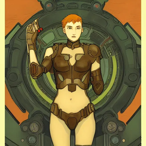 Prompt: jaeger from pacific rim, mucha style