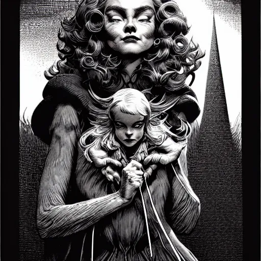 Image similar to medium portrait soft light, by killian eng and joe fenton and martin deschambault and bernie wrightson, inspired by wizard of oz, etching, fine, sharp high detail,