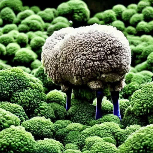 Image similar to sheep that looks like broccoli, broccoli sheep, sheep