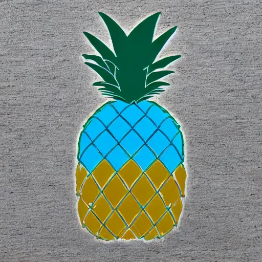 Image similar to a pineapple colored with colors of the trans flag 🏳⚧🍍