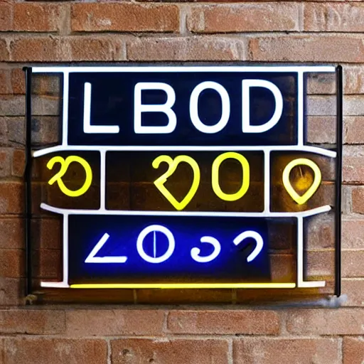 Image similar to dramatic sign for 3003, LED lighting, art, 3003