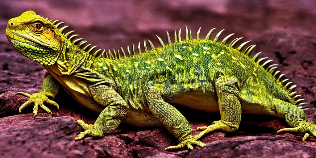 Image similar to award winning photo of an iguana by Peter Lik, hdr