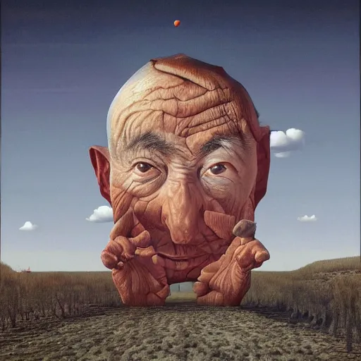 Image similar to alex gross, hyperrealistic surrealism, david friedrich, award winning masterpiece with incredible details, zhang kechun, a surreal impossible 3 d geometric shape folding in on itself, beyond comprehension, impossible reality, highly detailed