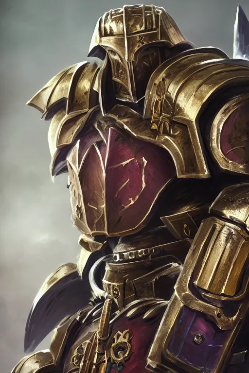 Image similar to armor portrait heros warhammer 4 0 k horus heresy fanart - the primarchs emperor by johannes helgeson animated with vfx concept artist & illustrator global illumination ray tracing hdr fanart arstation zbrush central hardmesh 8 k octane renderer comics stylized