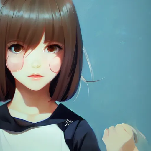 Image similar to Cute smile by Ilya Kuvshinov trending on artstation, faved watched read, sharp focus, traditional illustration collection aaaa updated watched premiere edition commission ✨ whilst watching fabulous artwork \ exactly your latest completed artwork discusses upon featured announces recommend achievement