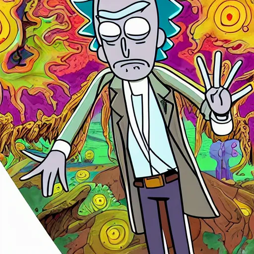 Prompt: rick and morty full body tattoo. tattoo artists portfolio.