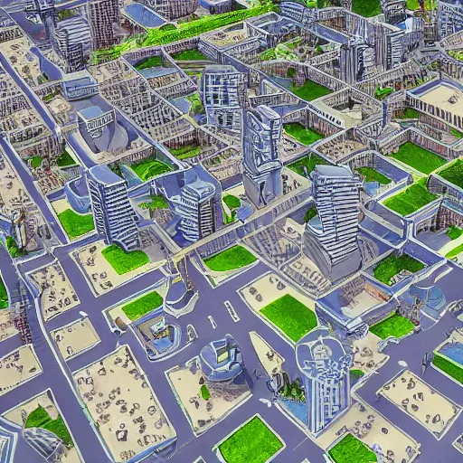 Image similar to photo of a city designed by a highly inteligent octapus architect