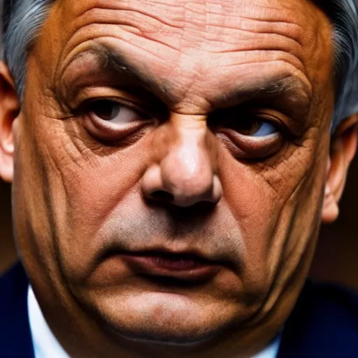 Prompt: viktor orban as pinokkio, close up portrait photo, 8K,