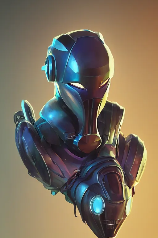 Image similar to epic mask helmet robot ninja portrait stylized as fornite style game design fanart by concept artist gervasio canda, behance hd by jesper ejsing, by rhads, makoto shinkai and lois van baarle, ilya kuvshinov, rossdraws global illumination radiating a glowing aura global illumination ray tracing hdr render in unreal engine 5