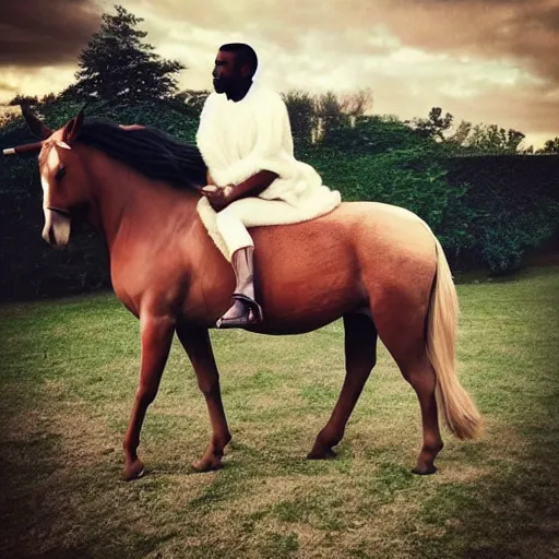 Prompt: centaur as kanye with horsebody, kanye horse, kanye centaur, centaur