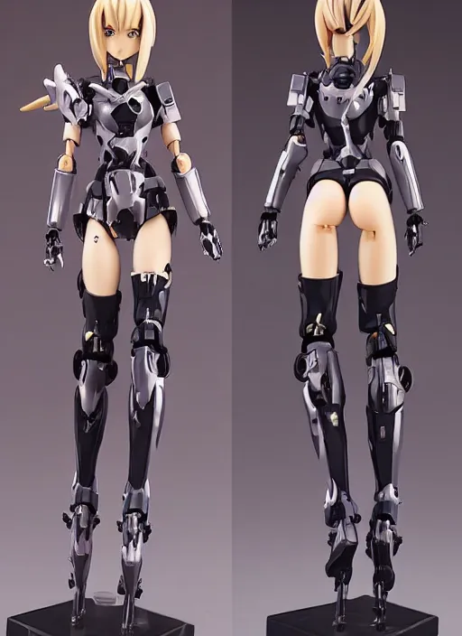 Image similar to Girl in mecha cyber Armor, portrait of the action figure of a girl, with bare legs，in the style of Kotobukiya ，anime figure