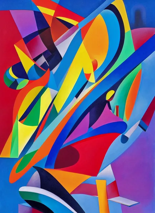Prompt: A surreal neon painting of Zaha hadid 3d kandinsky house face!!!! made of cubism!! futuristic picasso sculptures in 3 point perspective by Joan miro and Vladimir kush and dali and kandinsky, 3d, realistic shading, complimentary colors, vivid neon colors, aesthetically pleasing composition, masterpiece, 4k, 8k, ultra realistic, super realistic,