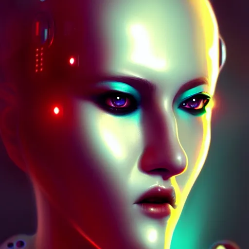 Prompt: face wear on beautiful woman face, cyberpunk art by kuno veeber, cgsociety, computer art, ultra detailed, futuristic, anime aesthetic